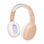 Soft headband headphones for added comfort with microphone light pink colour