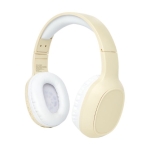 Soft headband headphones for added comfort with microphone off white colour