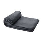 Fleece blanket with case, 200 g/m² dark grey colour