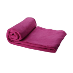 Fleece blanket with case, 200 g/m² fuchsia colour