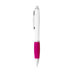 Cheap pen with black ink fuchsia colour