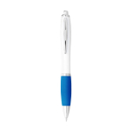 Cheap pen with black ink light blue colour