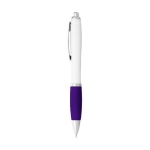 Cheap pen with black ink purple colour