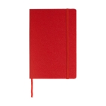 Notebook with pocket, A5 lined red colour