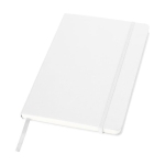 Notebook with pocket, A5 lined white colour