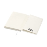 Notebook with pocket, A5 lined white colour