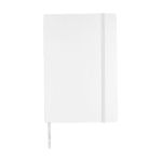 Notebook with pocket, A5 lined white colour