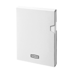 Notebook with pocket, A5 lined white colour