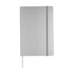 Notebook with pocket, A5 lined silver colour