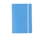 Notebook with pocket, A5 lined light blue colour