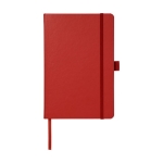 Notebook with pocket in colours, A5 lined red colour