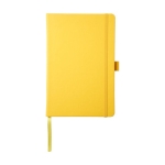 Notebook with pocket in colours, A5 lined yellow colour