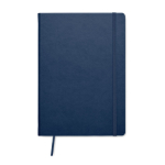 Hardcover notebook with lined pages made of recycled paper, A5 blue colour sixth view