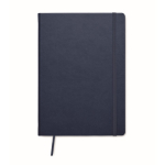 Hardcover notebook with lined pages made of recycled paper, A5 blue colour second view