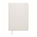 Hardcover notebook with lined pages made of recycled paper, A5 white colour second view