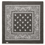 Square cotton bandana, 90 g/m2 black colour fourth view