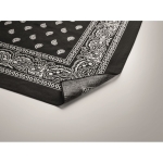 Square cotton bandana, 90 g/m2 black colour fifth photographic view