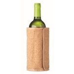 Flexible wine cooler made of cork with Velcro fastener beige colour second view