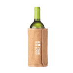 Flexible wine cooler made of cork with Velcro fastener view with print area