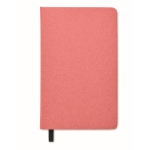 Eco notebook with plant seeds and lined recycled paper, A5 red colour second view