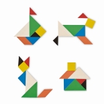 Colourful wooden tangram game to gift wood colour fourth view