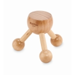 Wooden hand massager for back relaxation wood colour main view