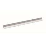 Architect's ruler made of aluminium with three sides, 30 cm matt silver colour fifth view