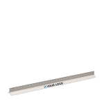 Architect's ruler made of aluminium with three sides, 30 cm matt silver colour view with print area