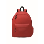 Simple backpack made of RPET polyester in various colours red colour second view