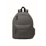 Simple backpack made of RPET polyester in various colours dark grey colour second view