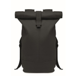 High-quality, roll-top backpack, ideal for hiking, 340 g/m2 black colour second view