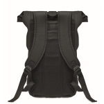 High-quality, roll-top backpack, ideal for hiking, 340 g/m2 black colour third view