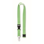 Lanyard with removable buckle and safety lock lime colour second view