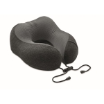 Travel pillow with neck support & adjustable pouch dark grey colour tenth view