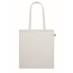 Organic tote bag in various colours, long handles, 180 g/m2 white colour second view