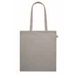 Organic tote bag in various colours, long handles, 180 g/m2 grey colour second view