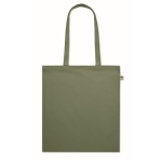 Organic tote bag in various colours, long handles, 180 g/m2 green colour second view