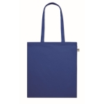 Organic tote bag in various colours, long handles, 180 g/m2 royal blue colour second view