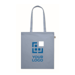 Organic tote bag in various colours, long handles, 180 g/m2 view with print area