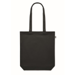 Sturdy organic canvas bag, in various colours, 270 g/m2 black colour fourth view