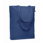 Sturdy organic canvas bag, in various colours, 270 g/m2 blue colour