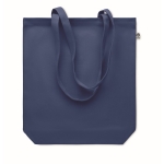 Sturdy organic canvas bag, in various colours, 270 g/m2 blue colour third view