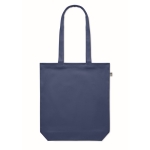 Sturdy organic canvas bag, in various colours, 270 g/m2 blue colour fourth view