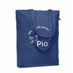 Sturdy organic canvas bag, in various colours, 270 g/m2 blue colour main view