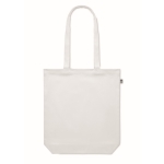 Sturdy organic canvas bag, in various colours, 270 g/m2 white colour fourth view