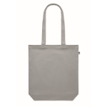 Sturdy organic canvas bag, in various colours, 270 g/m2 grey colour fourth view