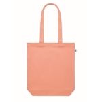 Sturdy organic canvas bag, in various colours, 270 g/m2 orange colour fourth view