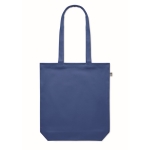 Sturdy organic canvas bag, in various colours, 270 g/m2 royal blue colour fourth view