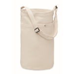 Canvas shoulder bag with adjustable strap, 270 g/m2 beige colour