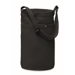 High-quality shopping bag with adjustable strap, 270 g/m2 black colour